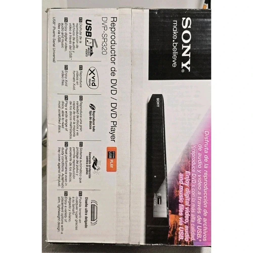 Sony DVD Player with Remote‎ REGION 4 DVP-SR320 USB NEW Australia Latin America